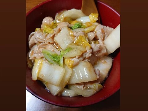 簡単☆白菜と豚バラの中華丼